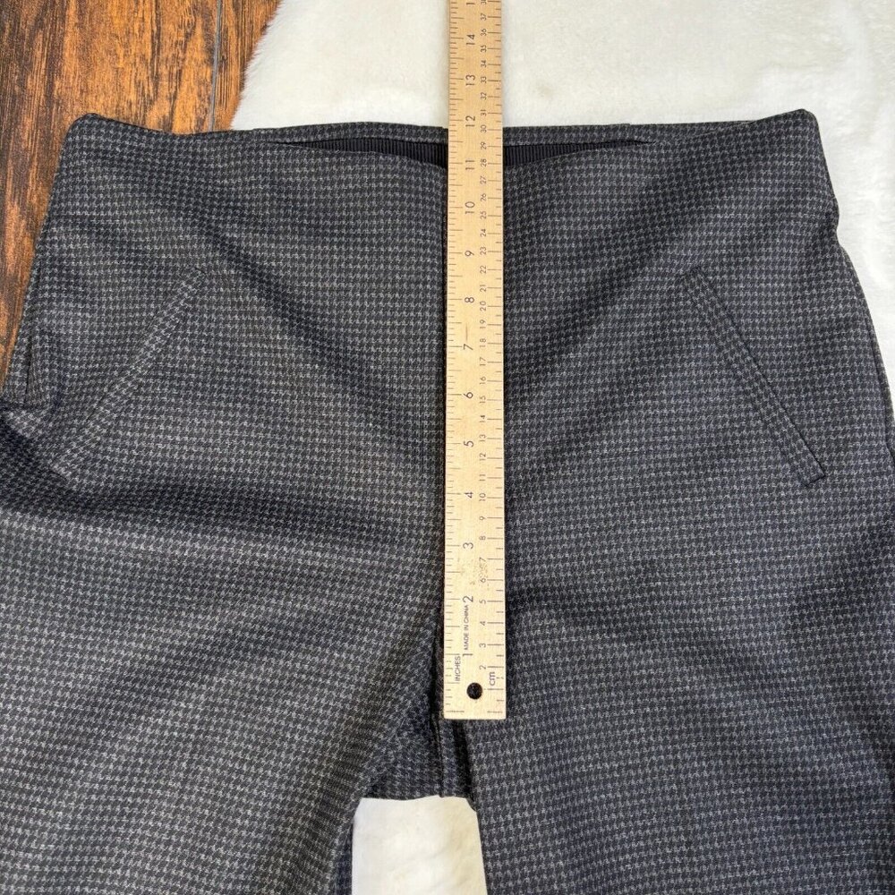 Chico's Pants 1 Women's 8 Black Gray Houndstooth Slim Leg Elastic Waist Pull-On - Picture 8 of 11